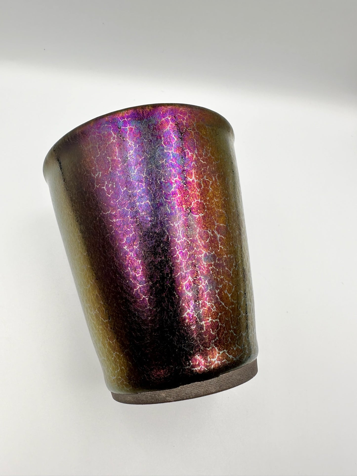 Black glaze purple gold glaze, heavenly pearl, silver lighting pattern beer cup, TongMiXiong