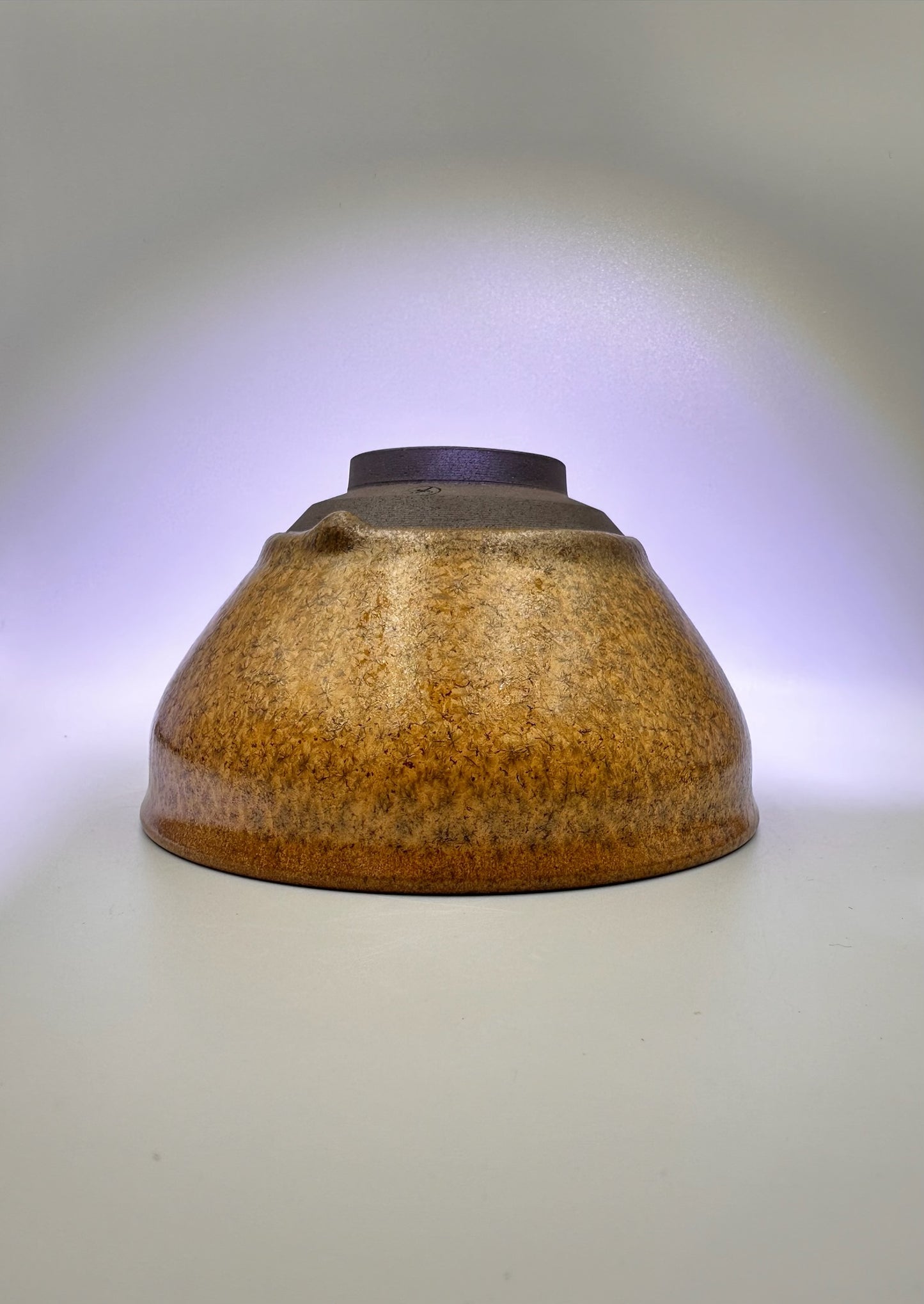 Autumn, Brown glaze golden wheat-ear-like pattern diancha tea-whisking bowl with a glaze drip, XuXiaoWei