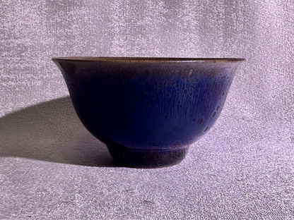 Black purple Yohen glaze thin clay body Yongle holding cup