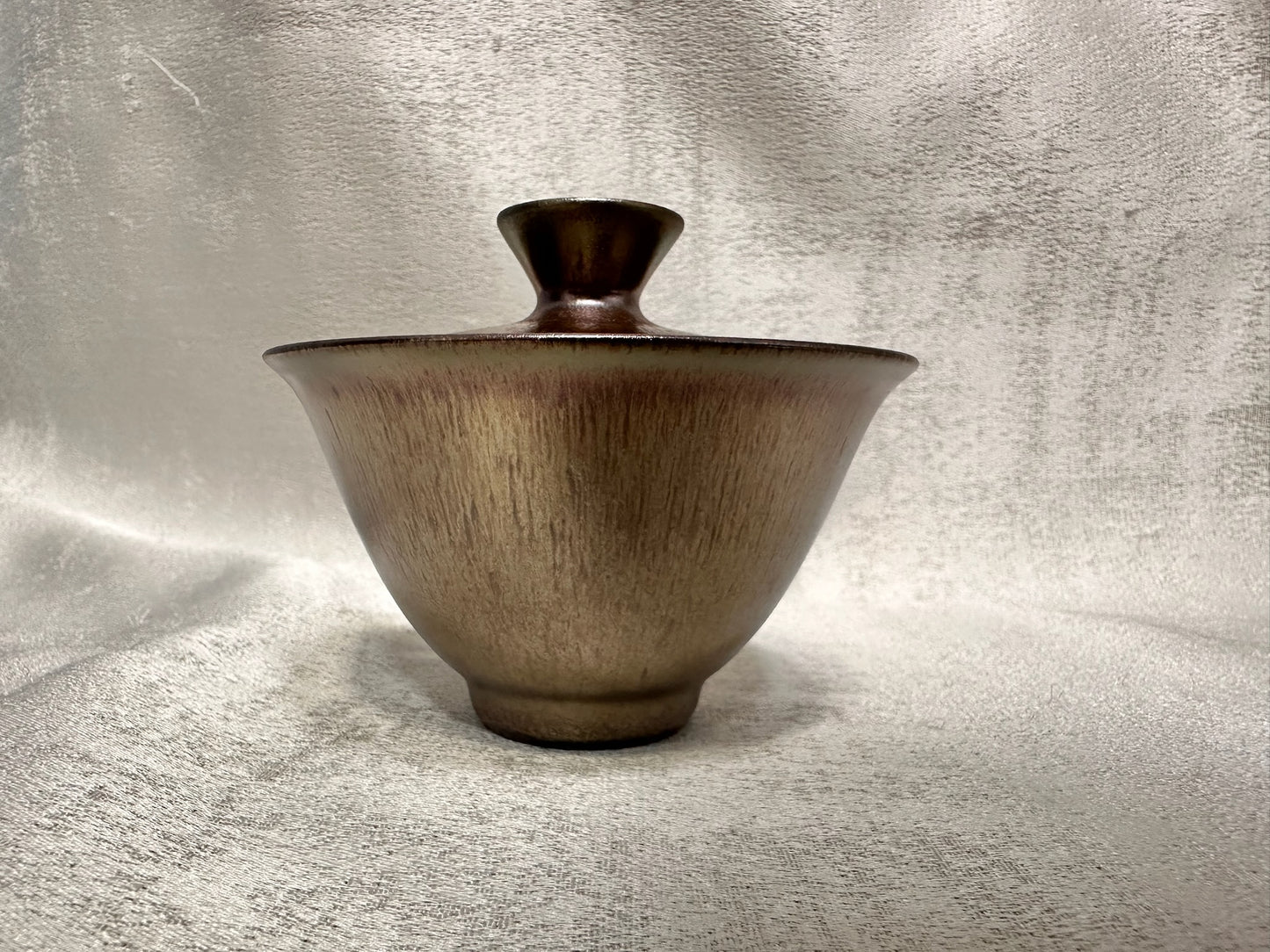 Rose gold glaze hare’s fur 2-piece Gaiwan set, super thin clay body