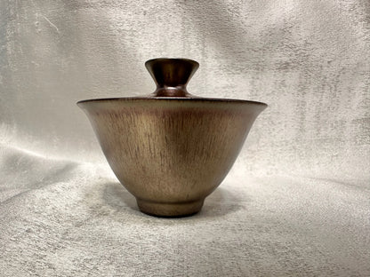 Rose gold glaze hare’s fur 2-piece Gaiwan set, super thin clay body