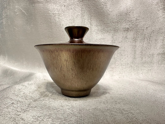 Rose gold glaze hare’s fur 2-piece Gaiwan set, super thin clay body