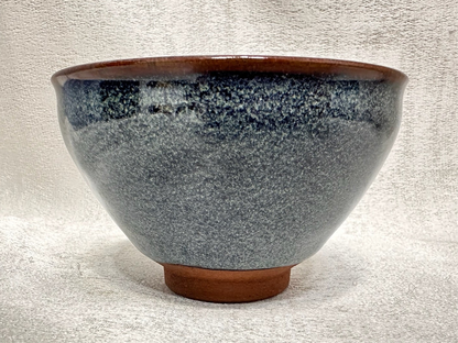 Black glaze blue snow flake pattern ox-blood red rim tied mouth shape, JinChangXing