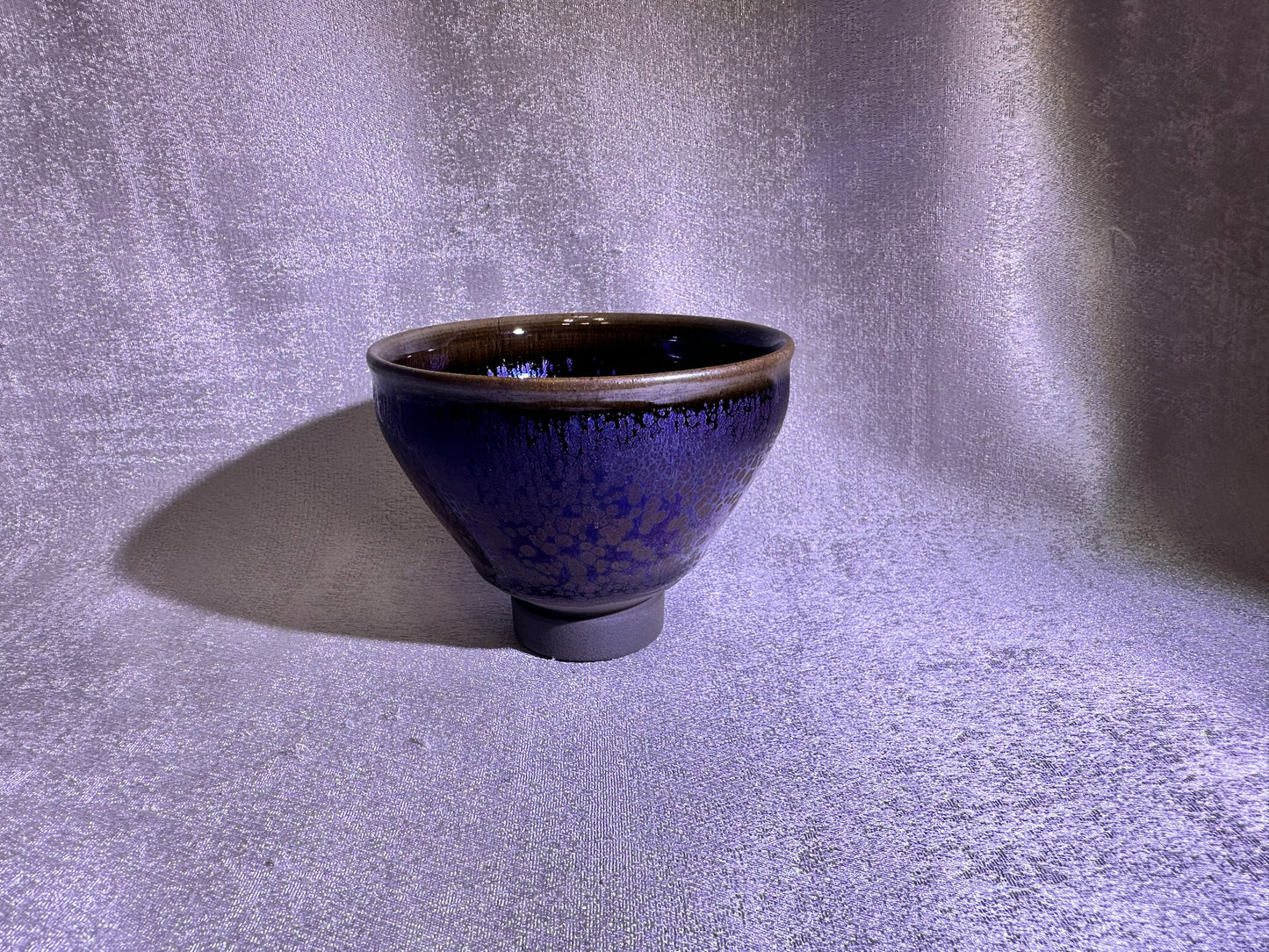 Dark purple glaze dazzling Yohen pattern unique tied mouth shape