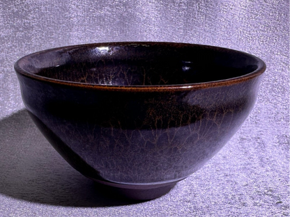 Bodhi tree pattern brown and red glaze tied mouth shape, YangFeiYan