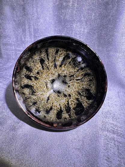 Kiln transformed mountain river landscape scenery glaze tea whisking diancha tea bowl, YangFeiYan