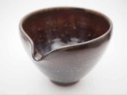 Red Brown Yello-flower Droplet Glaze Sharing Pot