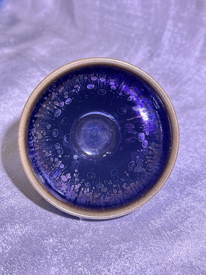 Dark purple glaze dazzling Yohen pattern unique tied mouth shape