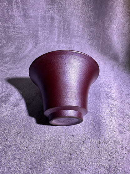 Unglazed 2-piece Gaiwan set open mouth shape, plain and unpolished