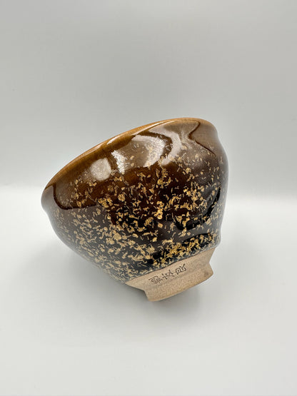 Golden osmanthus, brown glaze osmanthus pattern tied mouth shape cup