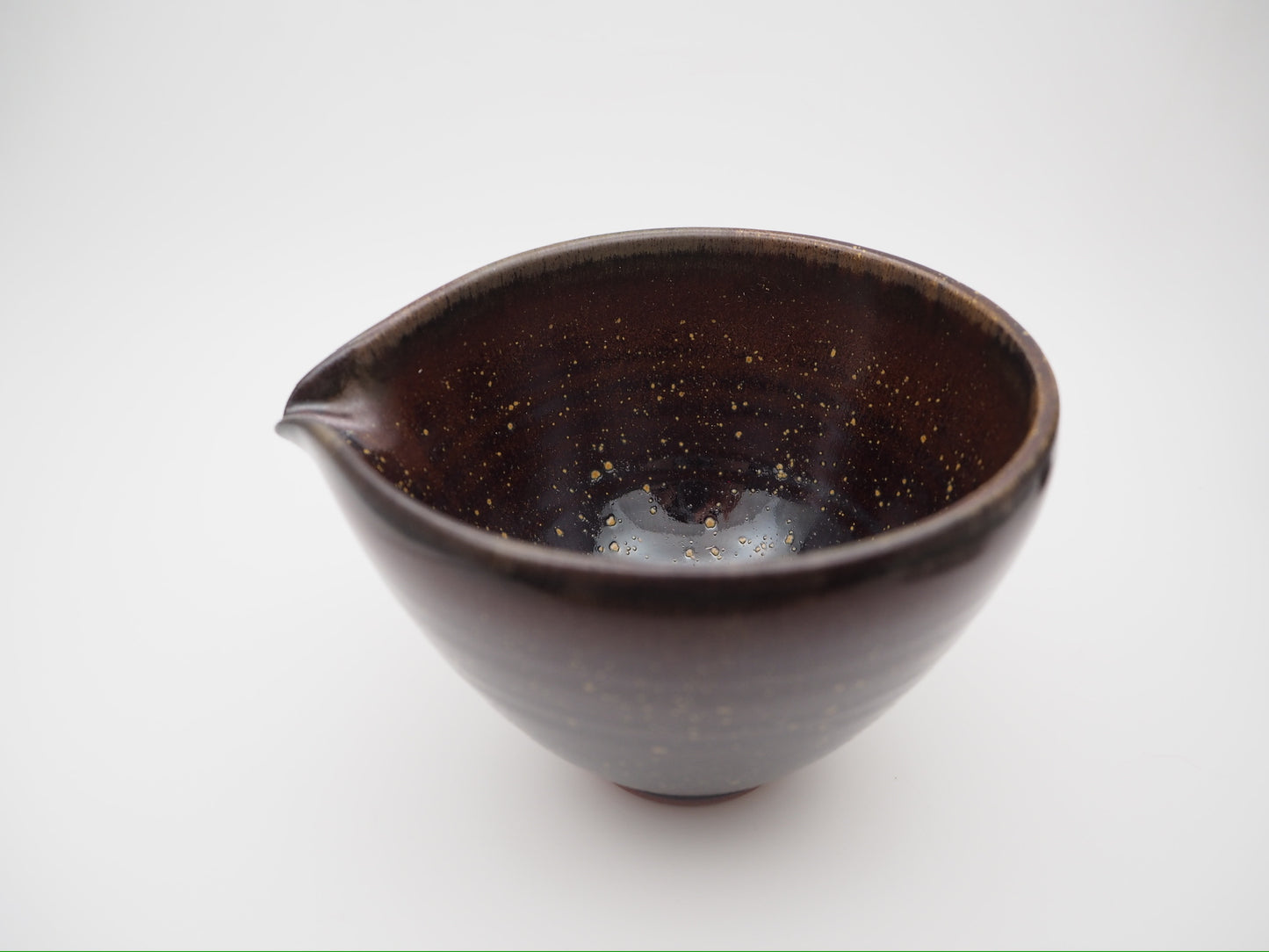 Red Brown Yello-flower Droplet Glaze Sharing Pot