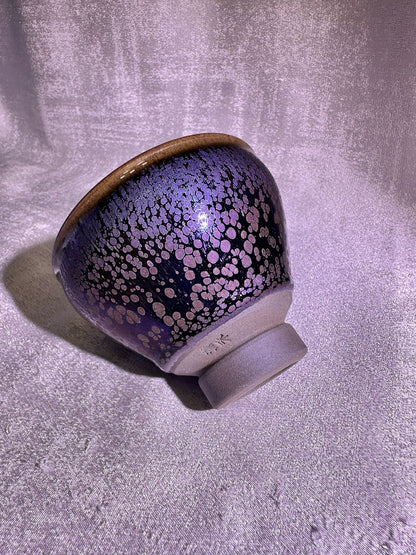 Dark purple glaze dazzling Yohen pattern unique tied mouth shape