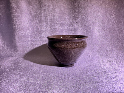 Cup25-Tea foam glaze with ice-like crackles and crab-eye bubble droplets tied mouth shape cup