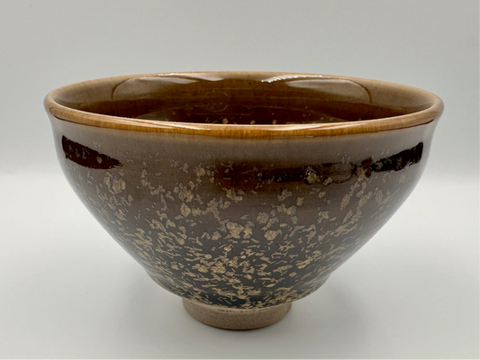 Golden osmanthus, brown glaze osmanthus pattern tied mouth shape cup
