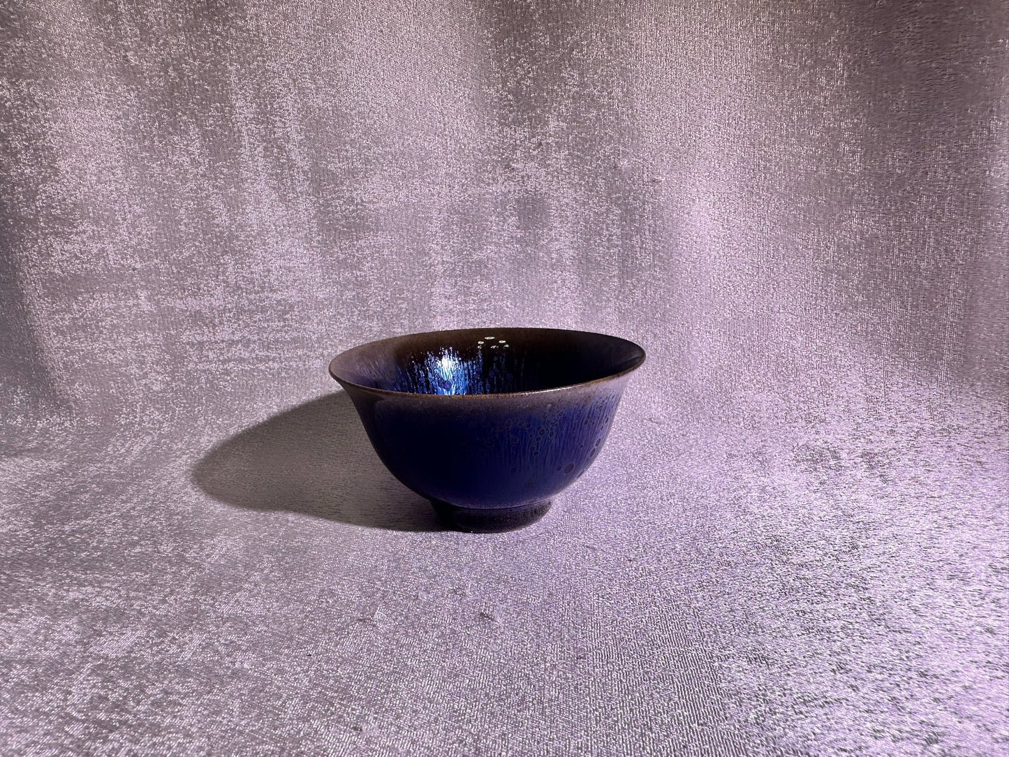 Black purple Yohen glaze thin clay body Yongle holding cup