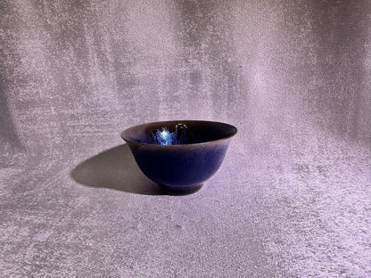 Black purple Yohen glaze thin clay body Yongle holding cup