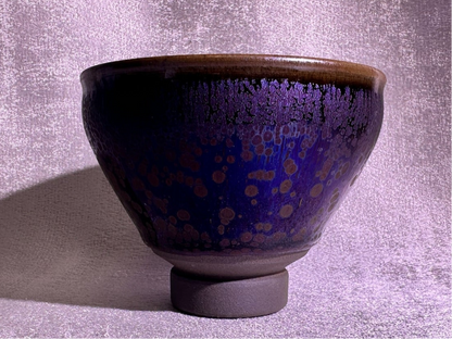 Dark purple glaze dazzling Yohen pattern unique tied mouth shape