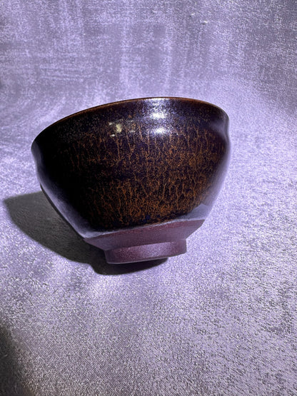 Bodhi tree pattern brown and red glaze tied mouth shape, YangFeiYan