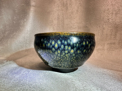 Black golden glaze and blue partridge feather pattern general’s shape cup, GuPanHong