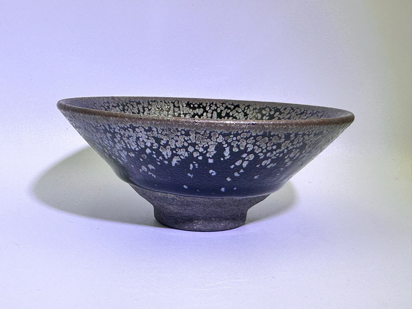 Black glaze silver oil droplet straw hat (douli) shape cup