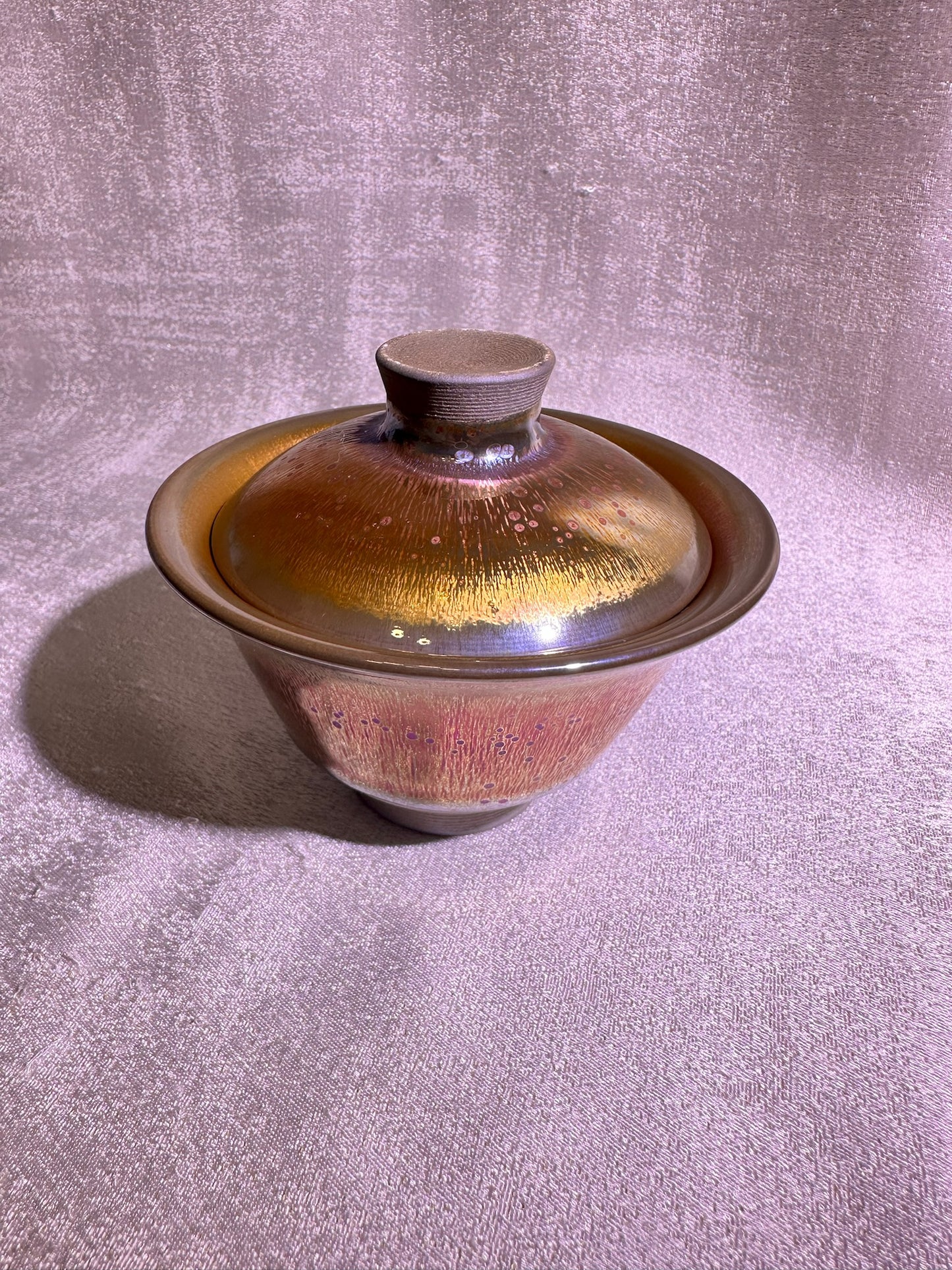 Golden glaze golden purple hare’s fur 2-piece Gaiwan, YangFeiYan