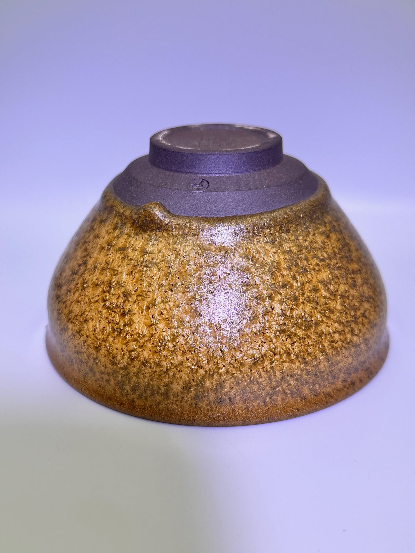 Autumn, Brown glaze golden wheat-ear-like pattern diancha tea-whisking bowl with a glaze drip, XuXiaoWei