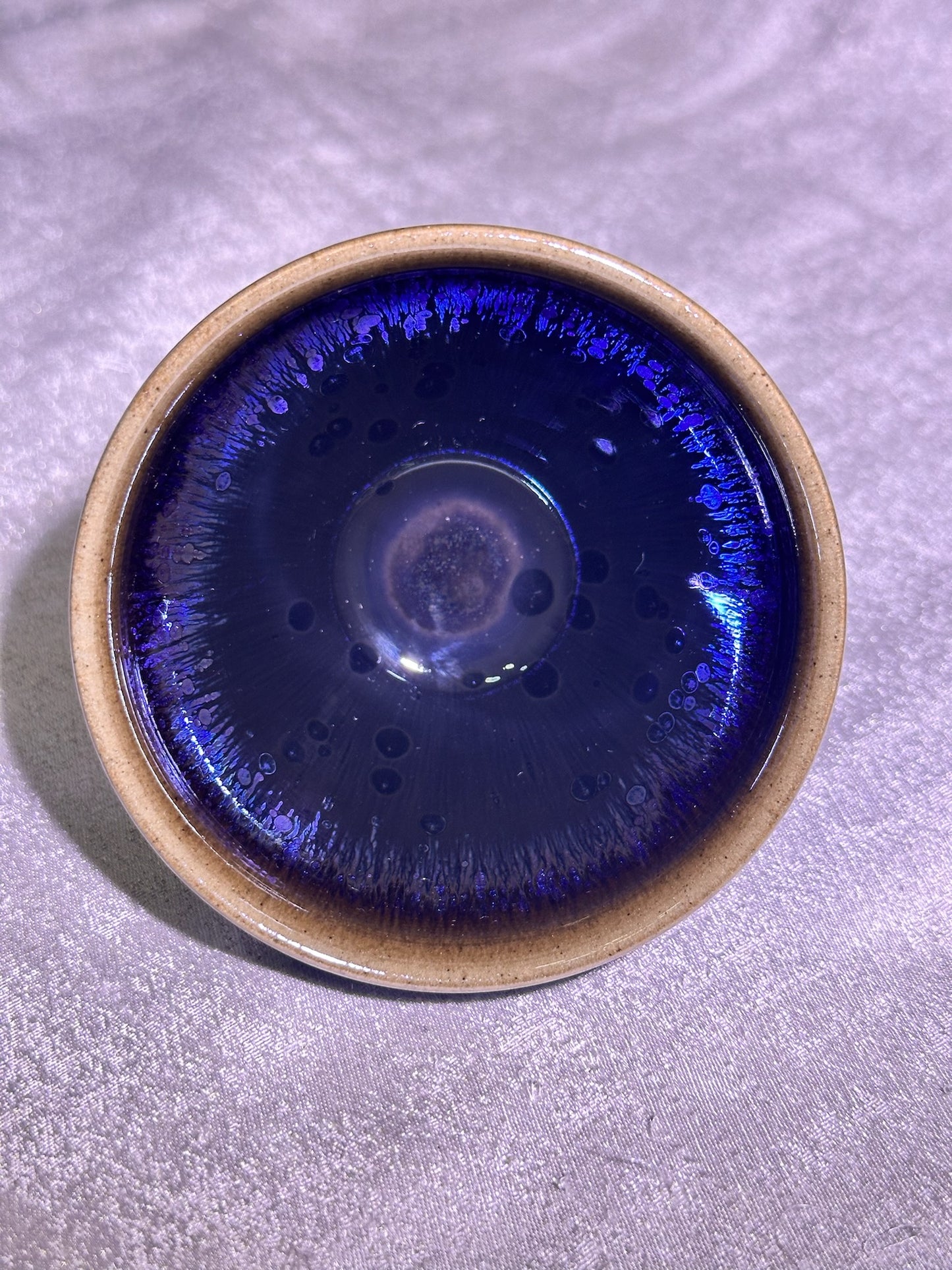 Black blue glaze dazzling Yohen pattern unique tied mouth shape, YouGuanWei