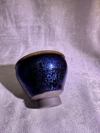 Black blue glaze dazzling Yohen pattern unique tied mouth shape, YouGuanWei