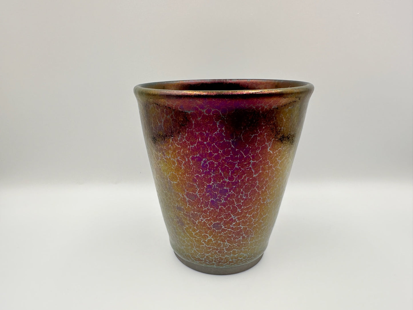 Black glaze purple gold glaze, heavenly pearl, silver lighting pattern beer cup, TongMiXiong