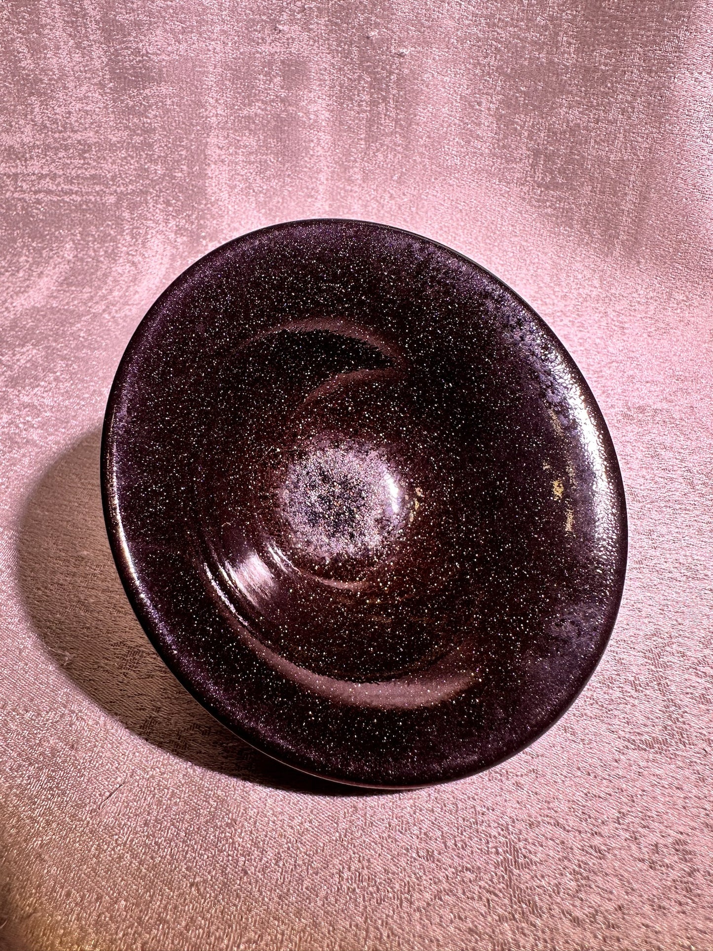 Black gold wujin glaze fully covered with beautiful golden sands flared mouth shape cup, YangFeiYan