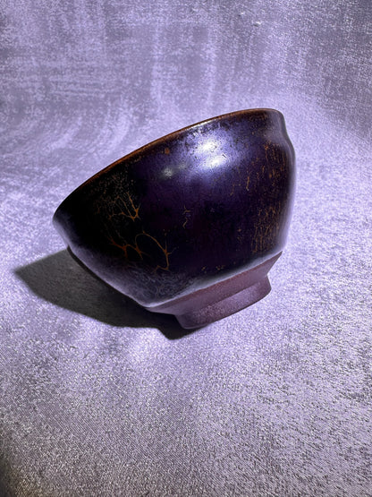 Bodhi tree pattern brown and red glaze tied mouth shape, YangFeiYan