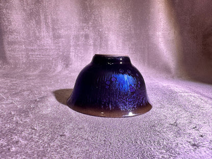 Black purple Yohen glaze thin clay body Yongle holding cup