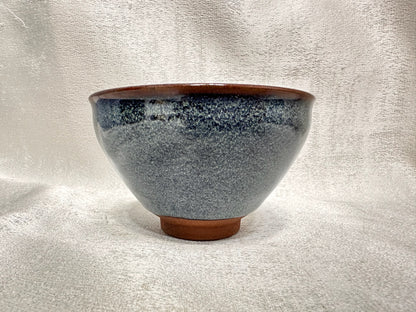 Black glaze blue snow flake pattern ox-blood red rim tied mouth shape, JinChangXing